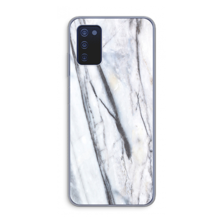 Gestreepte marmer: Samsung Galaxy A03s Transparant Hoesje