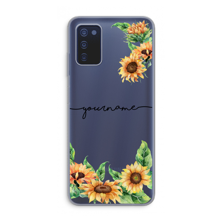 Zonnebloemen: Samsung Galaxy A03s Transparant Hoesje