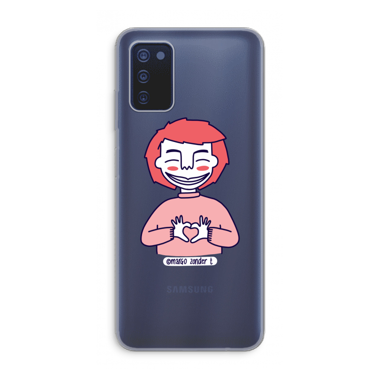 Hartje: Samsung Galaxy A03s Transparant Hoesje
