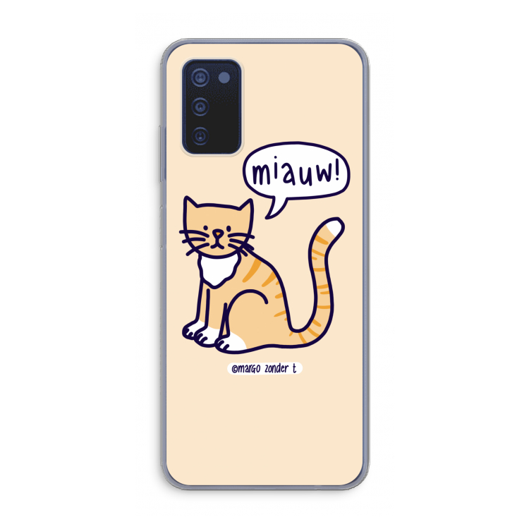Miauw: Samsung Galaxy A03s Transparant Hoesje