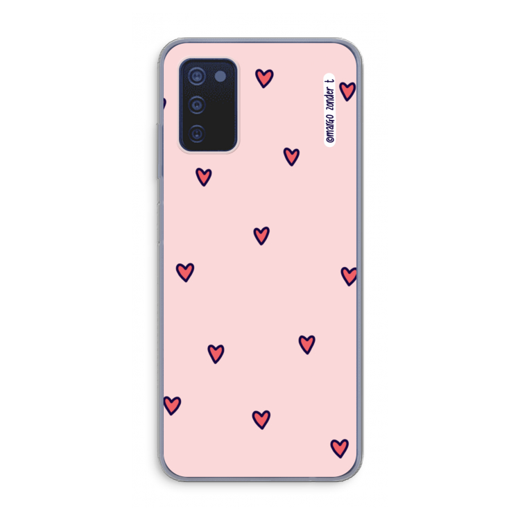 Hartjes: Samsung Galaxy A03s Transparant Hoesje