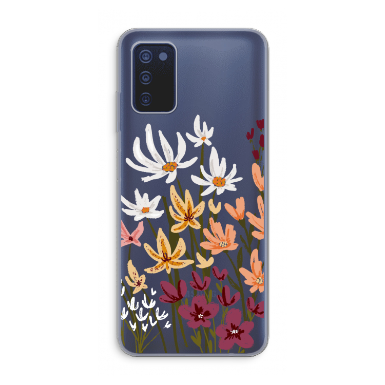 Painted wildflowers: Samsung Galaxy A03s Transparant Hoesje