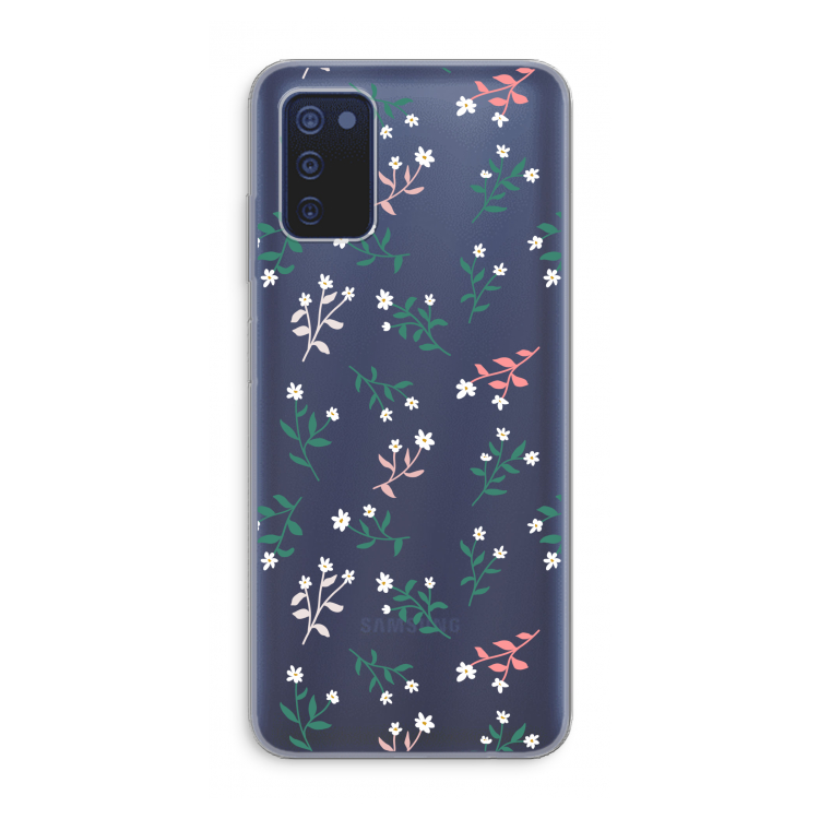 Small white flowers: Samsung Galaxy A03s Transparant Hoesje