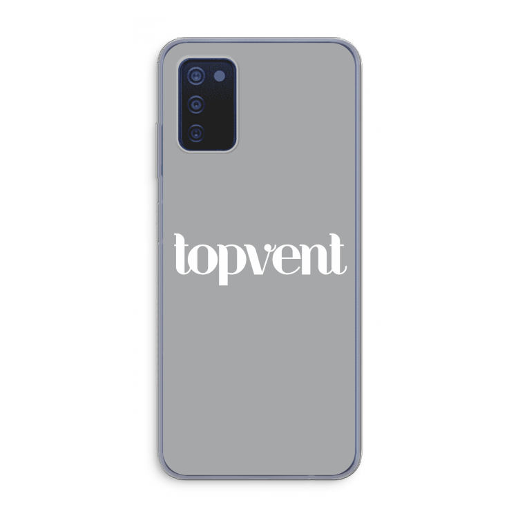 Topvent Grijs Wit: Samsung Galaxy A03s Transparant Hoesje