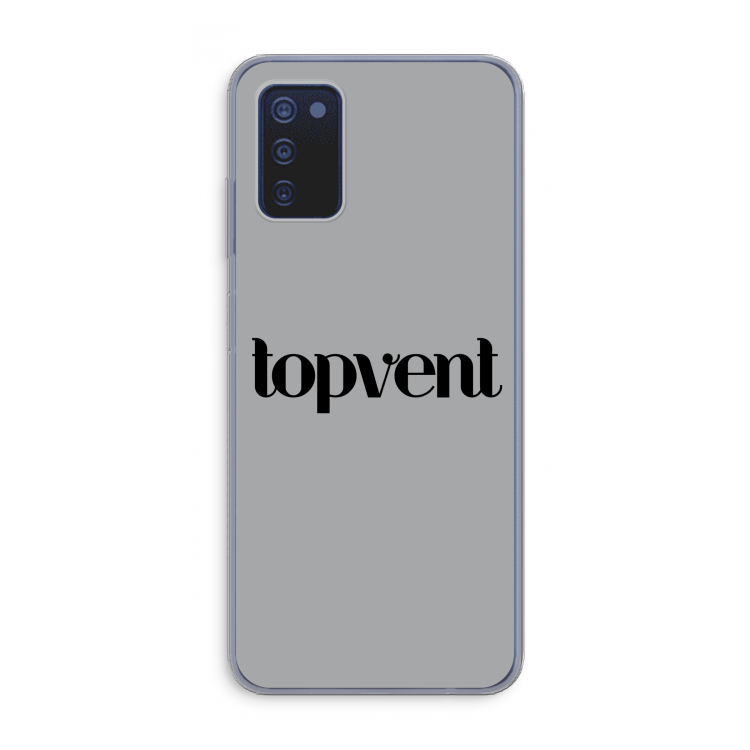 Topvent Grijs Zwart: Samsung Galaxy A03s Transparant Hoesje