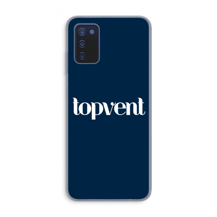 Topvent Navy: Samsung Galaxy A03s Transparant Hoesje
