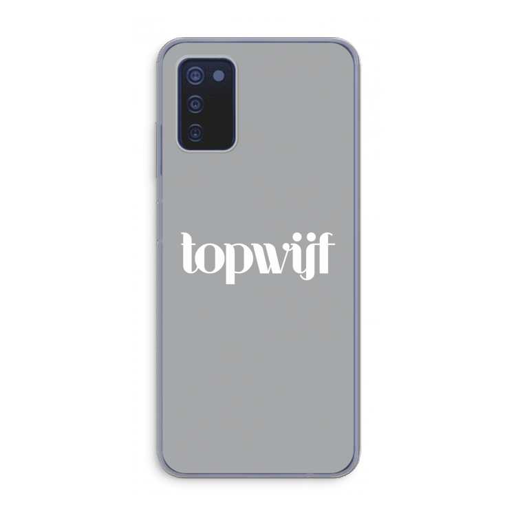 Topwijf Grijs Wit: Samsung Galaxy A03s Transparant Hoesje