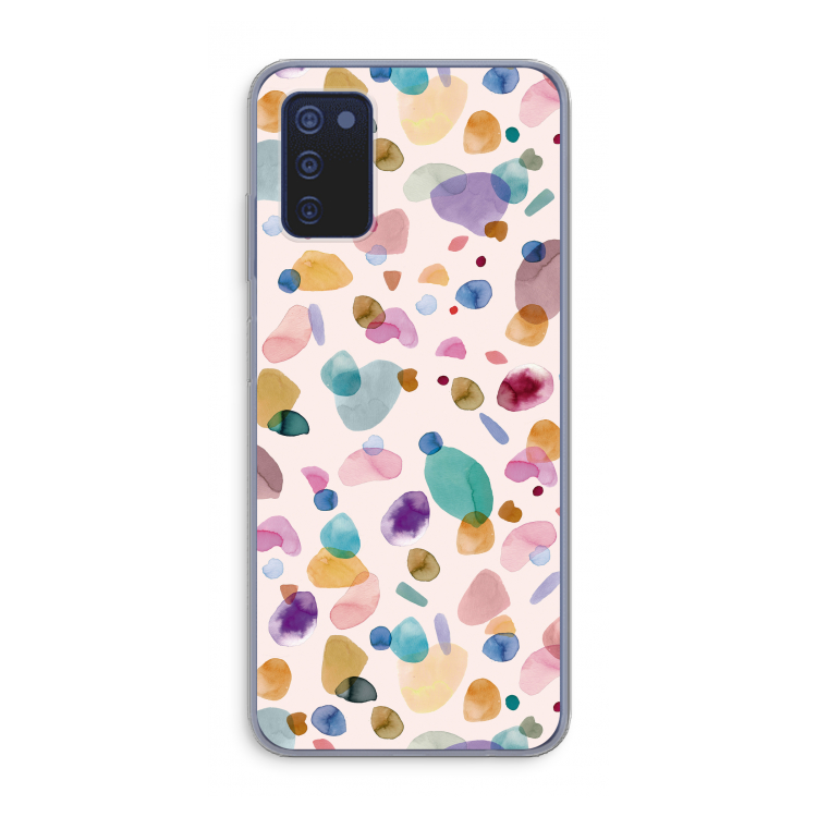 Terrazzo Memphis Pink: Samsung Galaxy A03s Transparant Hoesje