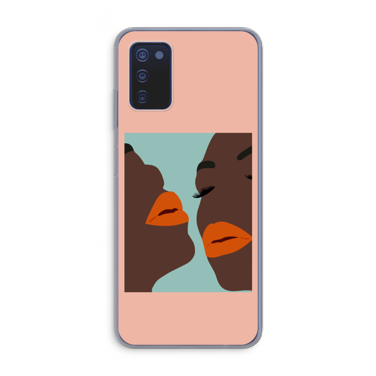 Orange lips: Samsung Galaxy A03s Transparant Hoesje