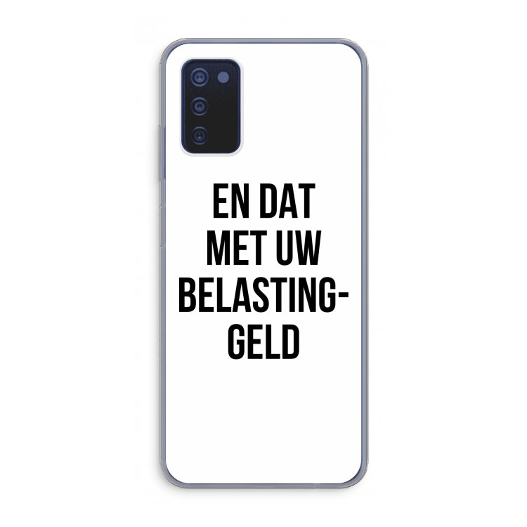Belastinggeld: Samsung Galaxy A03s Transparant Hoesje