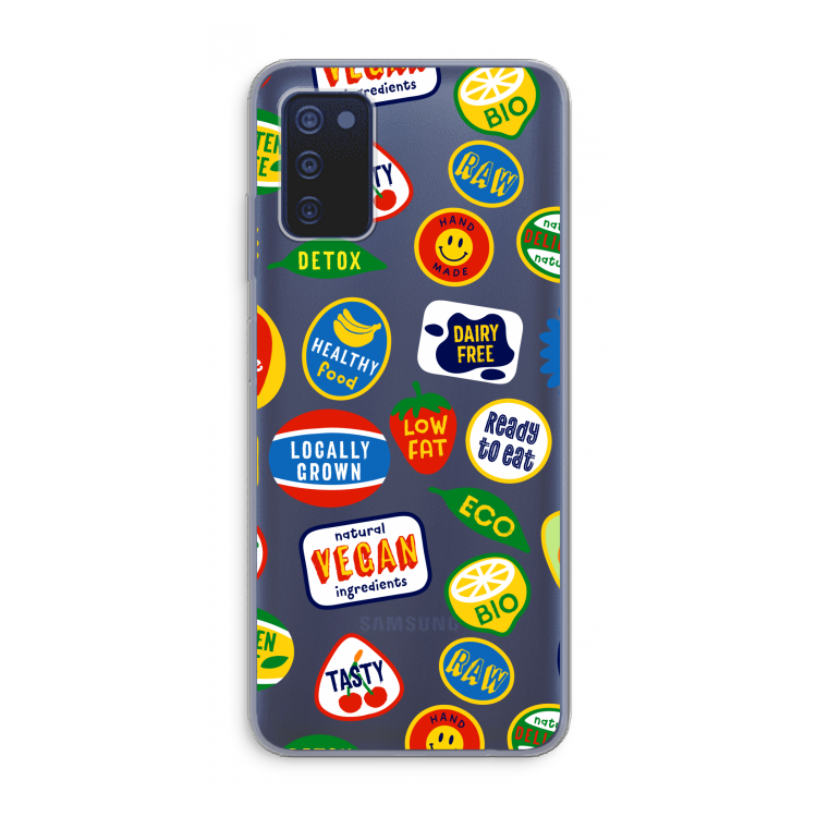 Fruitsticker: Samsung Galaxy A03s Transparant Hoesje