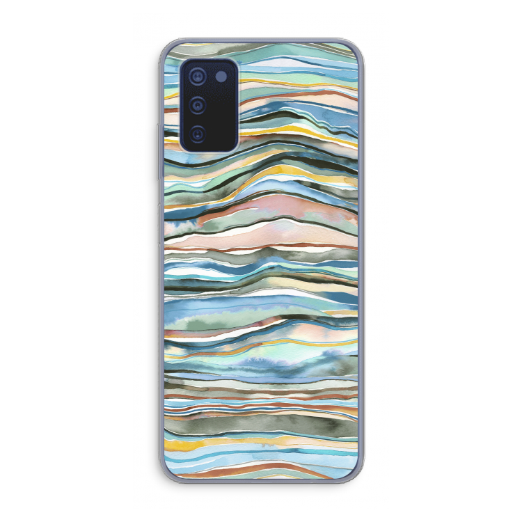 Watercolor Agate: Samsung Galaxy A03s Transparant Hoesje