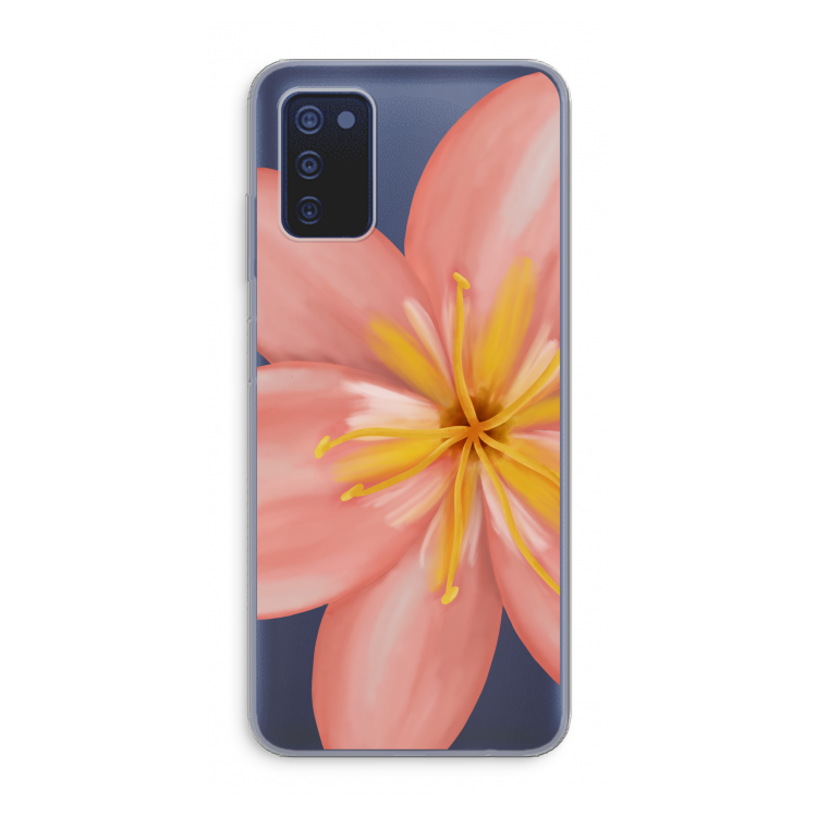 Pink Ellila Flower: Samsung Galaxy A03s Transparant Hoesje