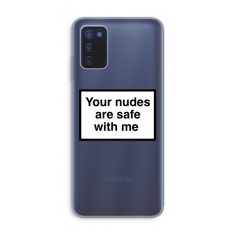 Safe with me: Samsung Galaxy A03s Transparant Hoesje