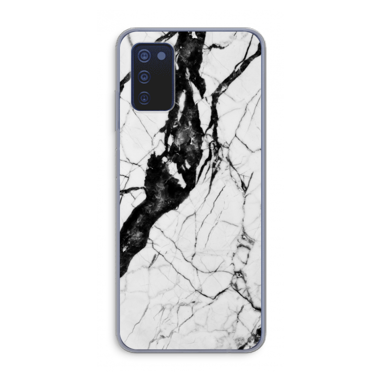 Witte marmer 2: Samsung Galaxy A03s Transparant Hoesje