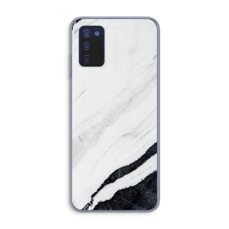 Elegante marmer: Samsung Galaxy A03s Transparant Hoesje