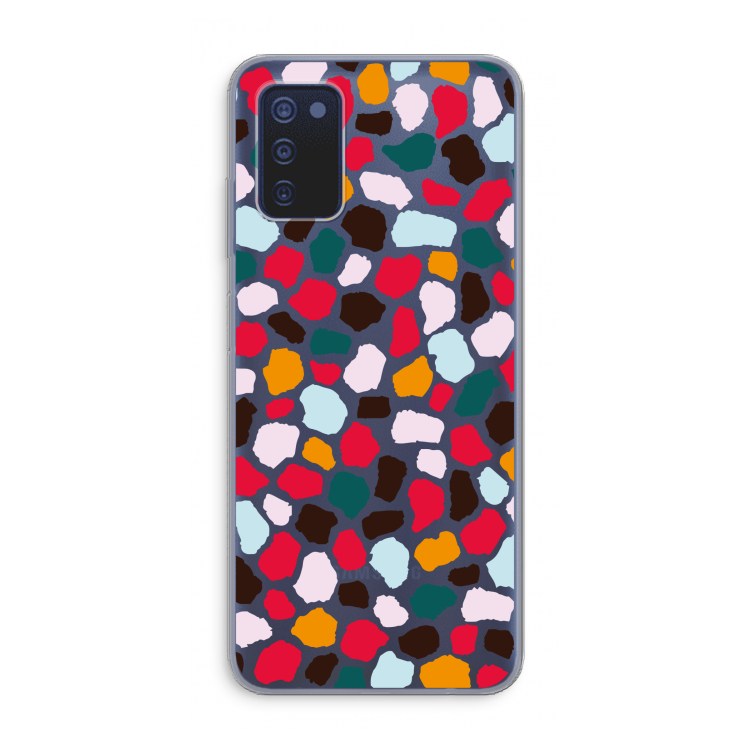 Colored Giraffe: Samsung Galaxy A03s Transparant Hoesje