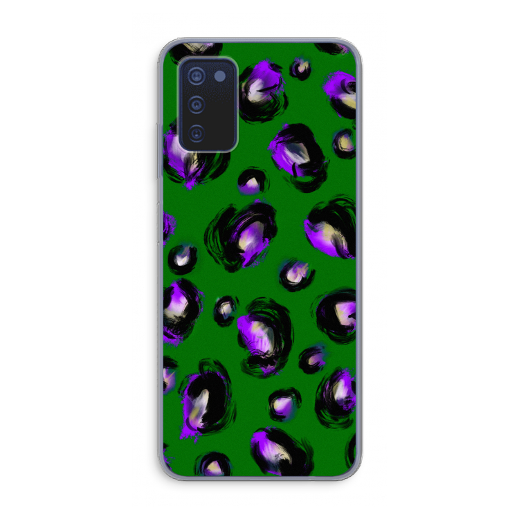 Green Cheetah: Samsung Galaxy A03s Transparant Hoesje