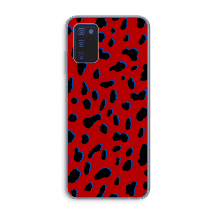 Red Leopard: Samsung Galaxy A03s Transparant Hoesje