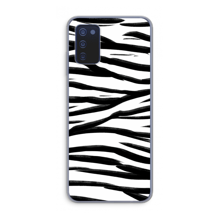 Zebra pattern: Samsung Galaxy A03s Transparant Hoesje
