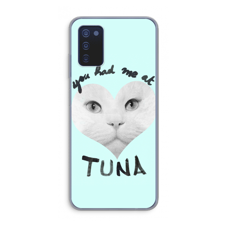 You had me at tuna: Samsung Galaxy A03s Transparant Hoesje