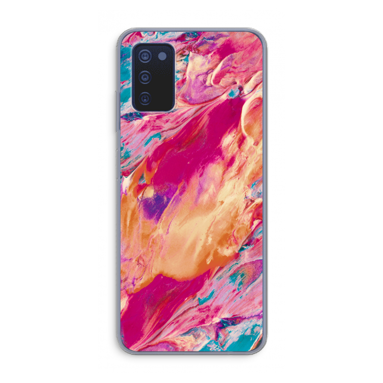 Pastel Echoes: Samsung Galaxy A03s Transparant Hoesje