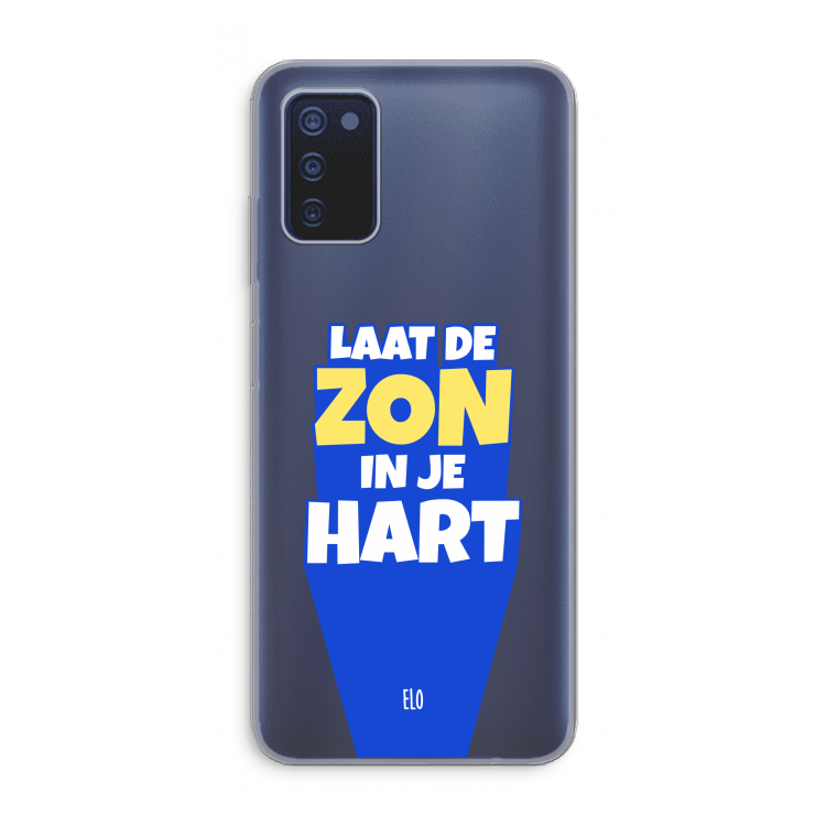 Laat de zon in je hart: Samsung Galaxy A03s Transparant Hoesje