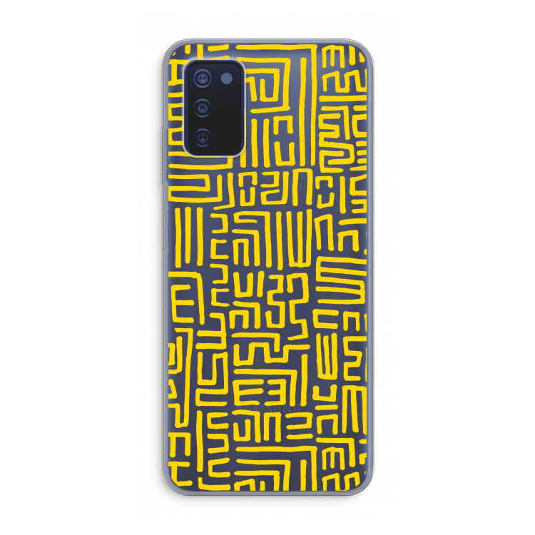 Majorelle Blue Print: Samsung Galaxy A03s Transparant Hoesje