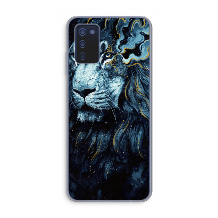 Darkness Lion: Samsung Galaxy A03s Transparant Hoesje