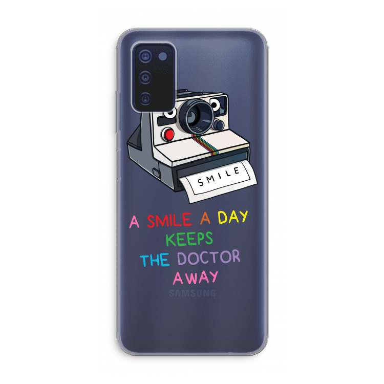 Smile: Samsung Galaxy A03s Transparant Hoesje