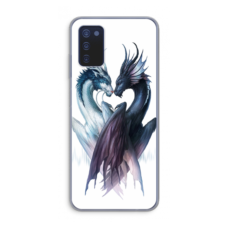 Yin Yang Dragons: Samsung Galaxy A03s Transparant Hoesje