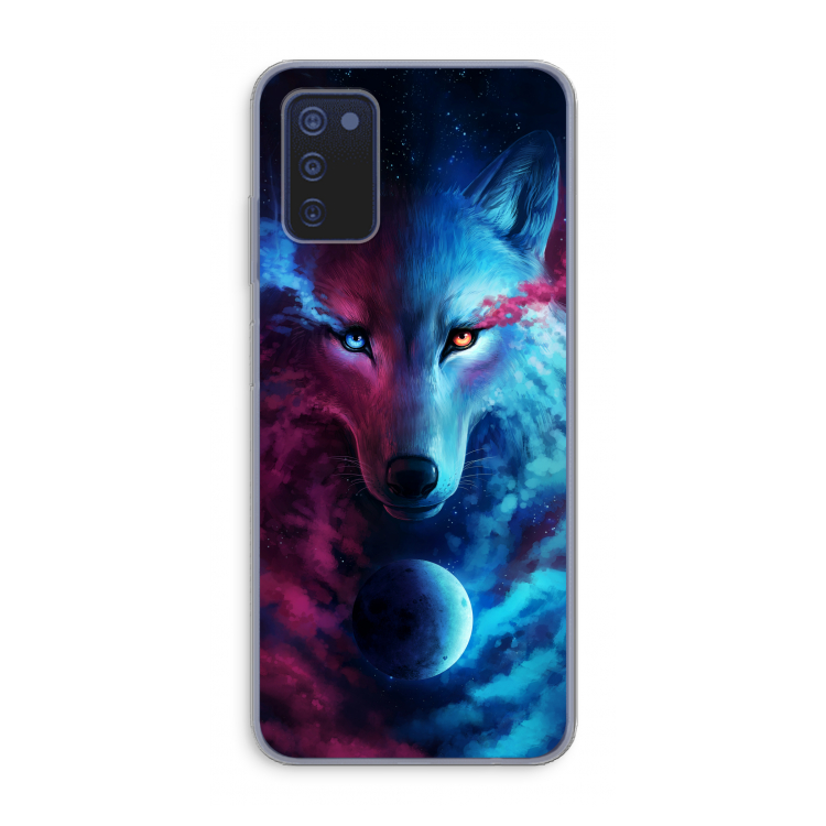 Where Light And Dark Meet: Samsung Galaxy A03s Transparant Hoesje