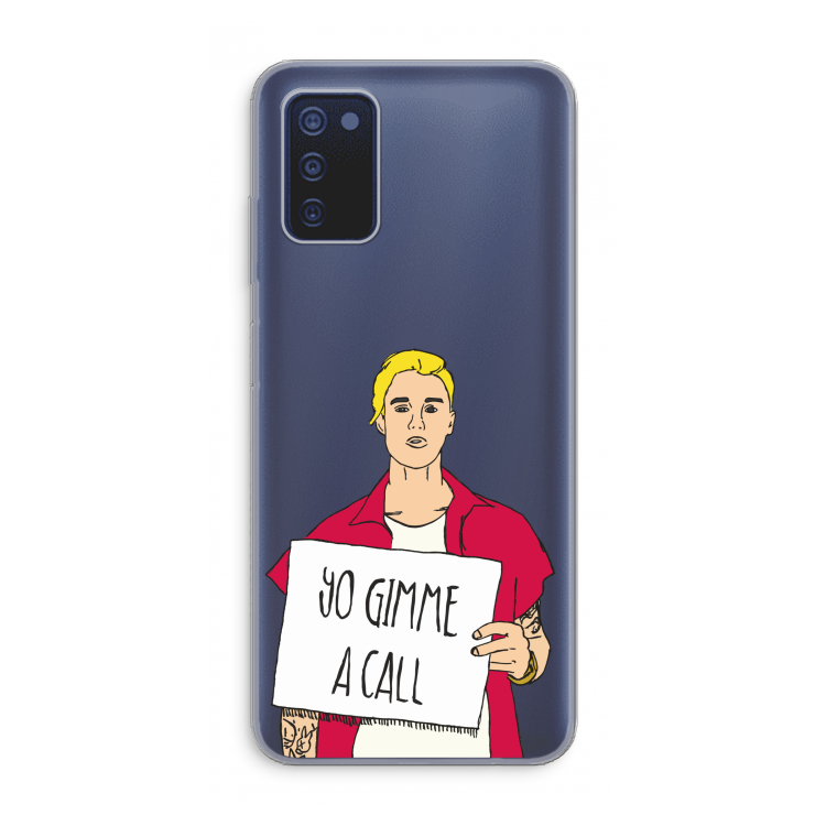 Gimme a call: Samsung Galaxy A03s Transparant Hoesje