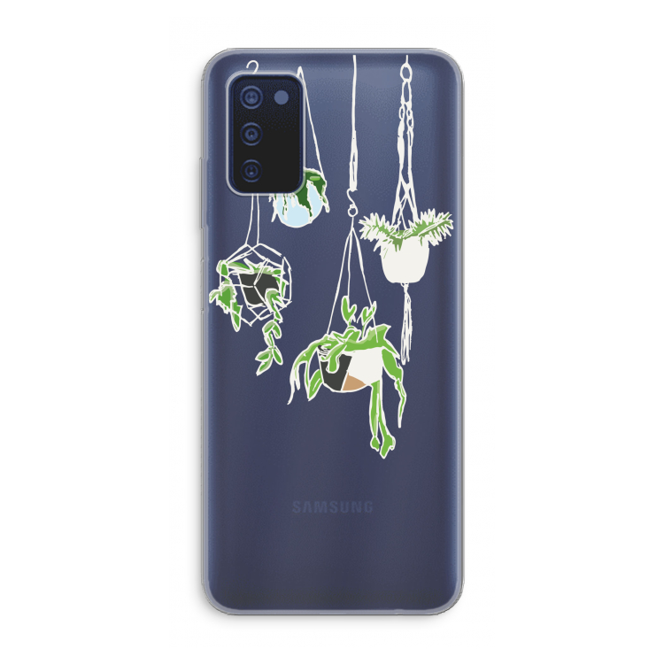 Hang In There: Samsung Galaxy A03s Transparant Hoesje
