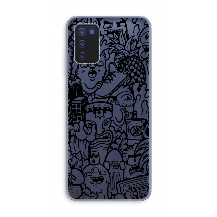 Vexx Black Mixtape: Samsung Galaxy A03s Transparant Hoesje