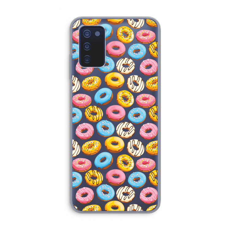 Pink donuts: Samsung Galaxy A03s Transparant Hoesje