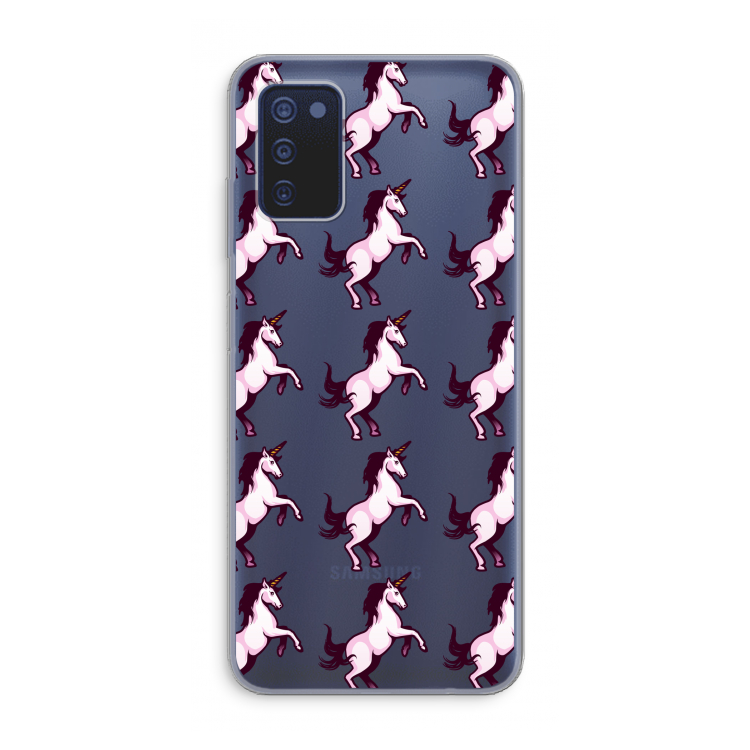 Musketon Unicorn: Samsung Galaxy A03s Transparant Hoesje