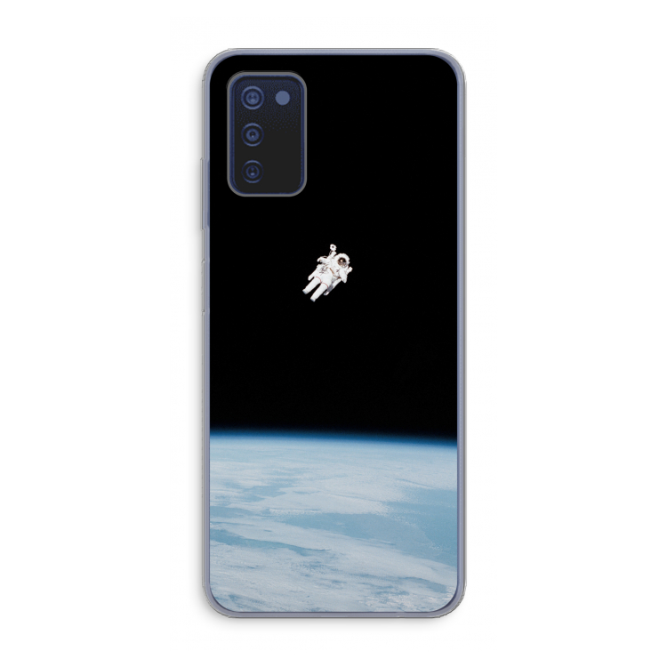 Alone in Space: Samsung Galaxy A03s Transparant Hoesje