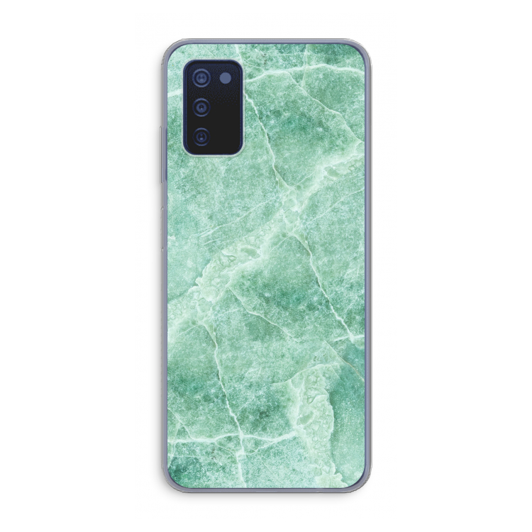Groen marmer: Samsung Galaxy A03s Transparant Hoesje