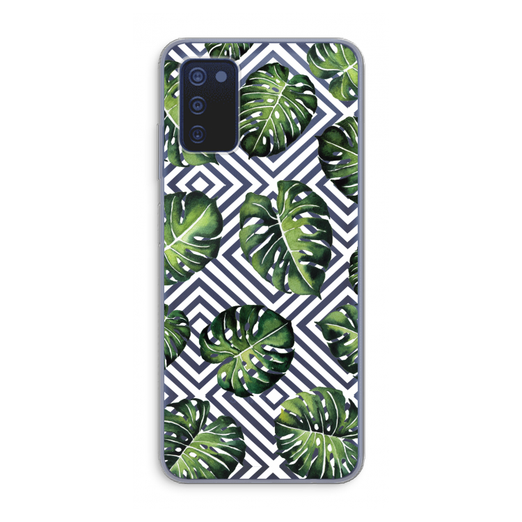 Geometrische jungle: Samsung Galaxy A03s Transparant Hoesje