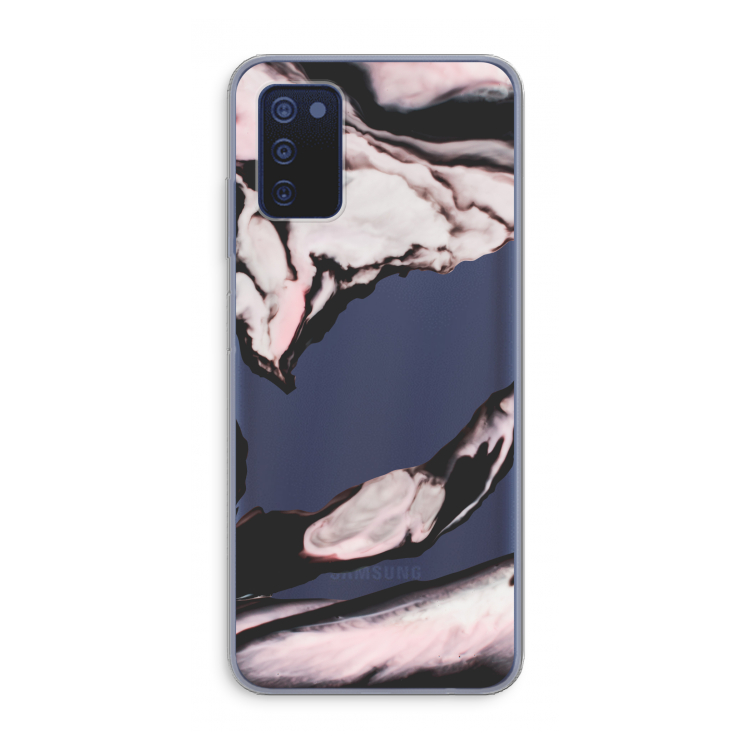 Roze stroom: Samsung Galaxy A03s Transparant Hoesje
