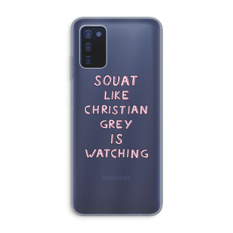 Christian Grey: Samsung Galaxy A03s Transparant Hoesje