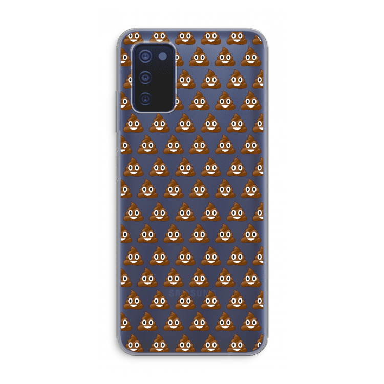 Poop emoji: Samsung Galaxy A03s Transparant Hoesje