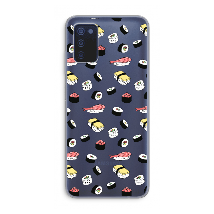 Sushi time: Samsung Galaxy A03s Transparant Hoesje