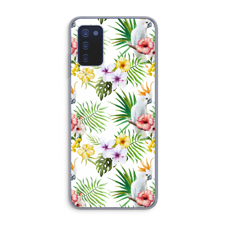 Gele kuif: Samsung Galaxy A03s Transparant Hoesje