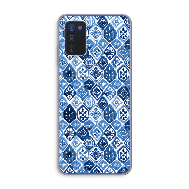Blauw motief: Samsung Galaxy A03s Transparant Hoesje