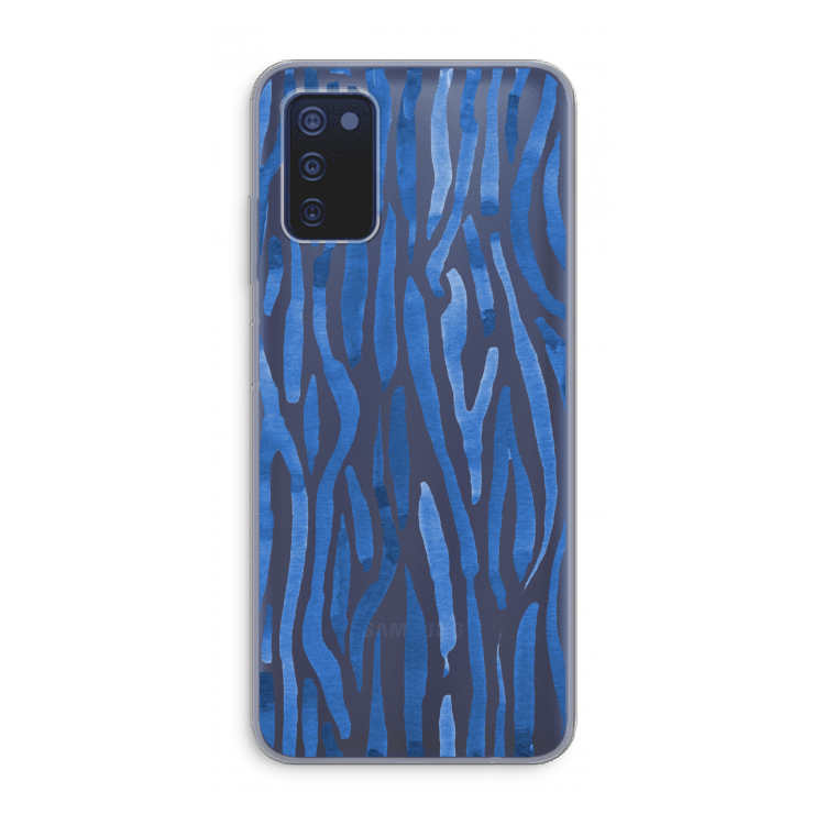 Blauwe nerven: Samsung Galaxy A03s Transparant Hoesje
