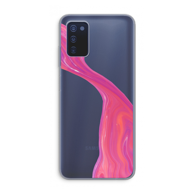 Paarse stroom: Samsung Galaxy A03s Transparant Hoesje