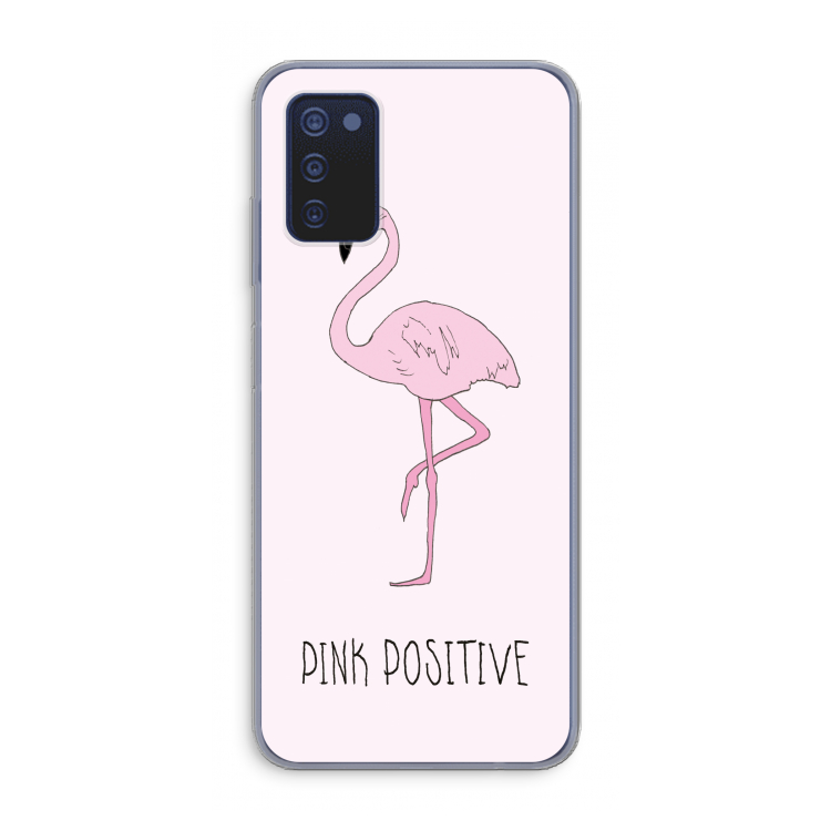 Pink positive: Samsung Galaxy A03s Transparant Hoesje