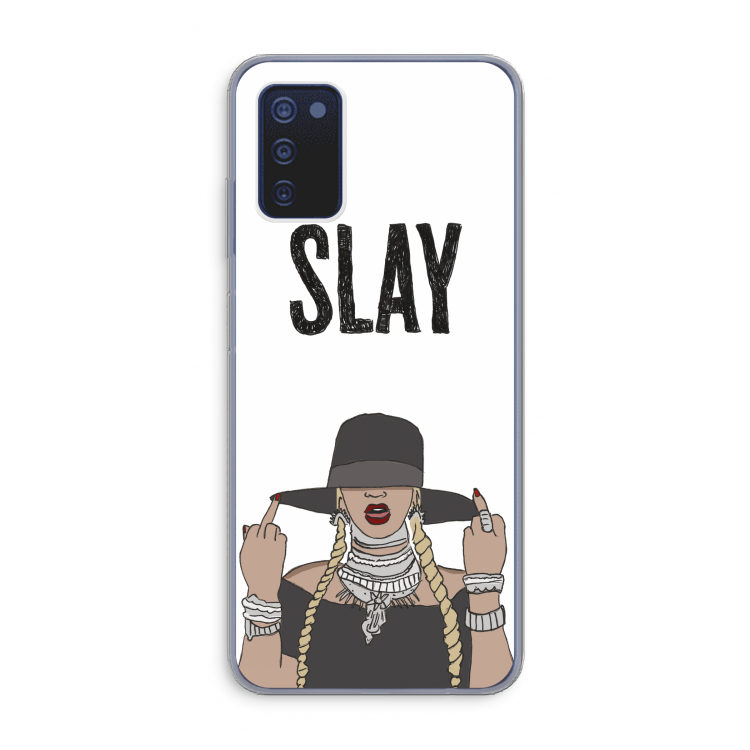 Slay All Day: Samsung Galaxy A03s Transparant Hoesje